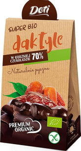Dates in dark chocolate gluten-free organic 50 g - DOTI